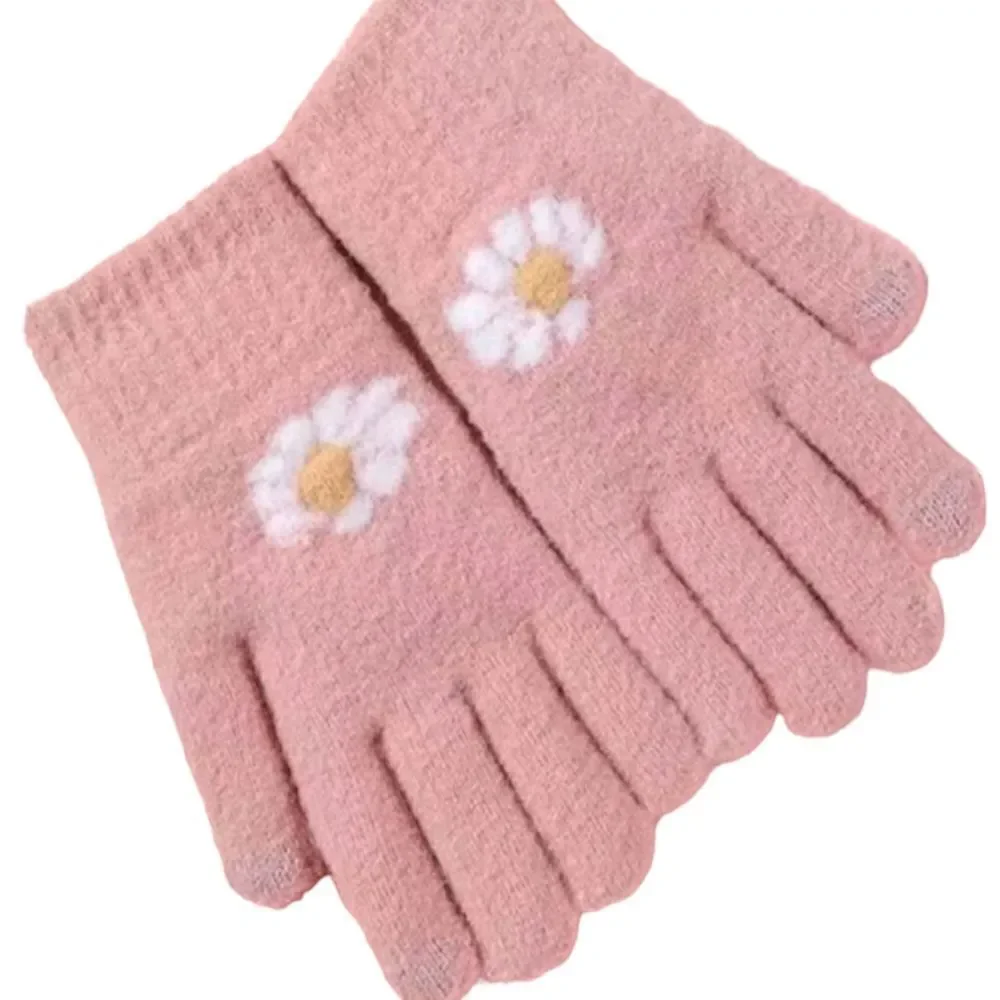Pink Flower Gloves